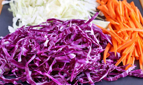 Organic Shredded Carrot,Red & Green Cabbage