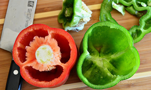 Organic Red & Green Bell Pepper For Stuffing