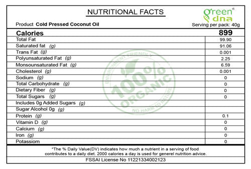 Organic Cold Pressed Coconut Oil*