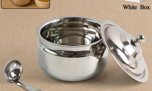 Premium Stainless Steel Ghee Pot (1 Set)