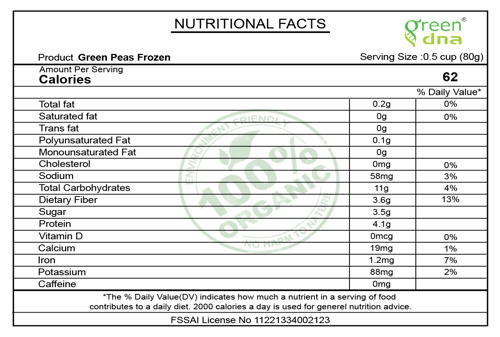 Organic Green Peas Frozen