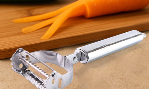 Heavy Duty 2-in-1 Multipurpose Stainless Steel Vegetable Peeler and Julienne Cutter