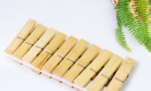 Heavy Duty Bamboo Wooden Cloth Clips (10 Pcs Set)