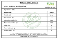 Organic Mustard Oil (Expeller pressed)*