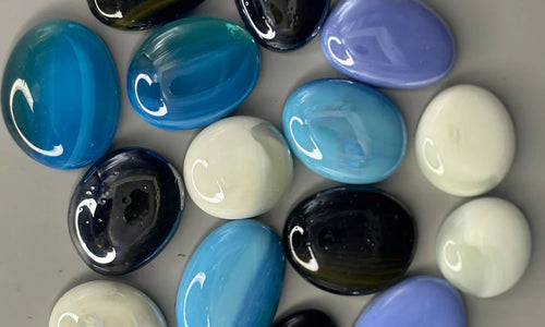 Ocean Aura Glass Pebble Set
