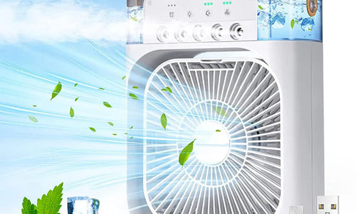 Portable Air Cooler Fan with 7-Color Light – Personal AC Fan