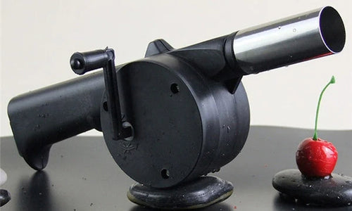 Portable Hand Crank Air Blower Fan For Charcoal Grill Bbq