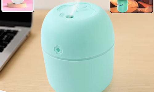 Portable Mini USB Humidifier with Light, Cool Mist & Essential Oil Diffuser