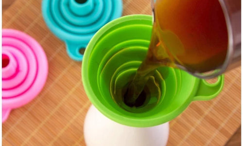 Silicone Funnel for Kitchen Use Oil Pouring Sauce Water Juice