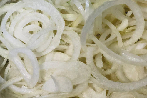 Organic white Onion Thin Sliced