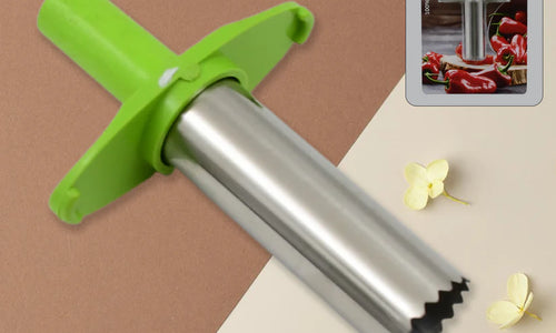 Small Stainless Steel Chili Corer Remover Kitchen Tool (1 Pc)