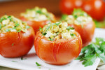 Organic Stuffed Tomato With Cottage Cheese & Potato