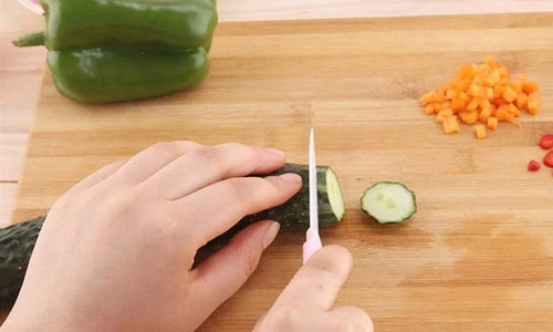 Thick Wooden Bamboo Kitchen Chopping Board with Holder