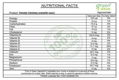 Organic Tomato Chutney (sweet& sour)