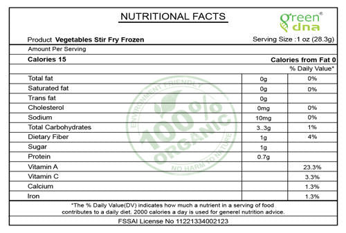 Organic Vegetables Stir Fry Frozen