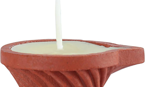 Desi Cow A2 Ghee In Terracota Clay Diya 6 Pcs