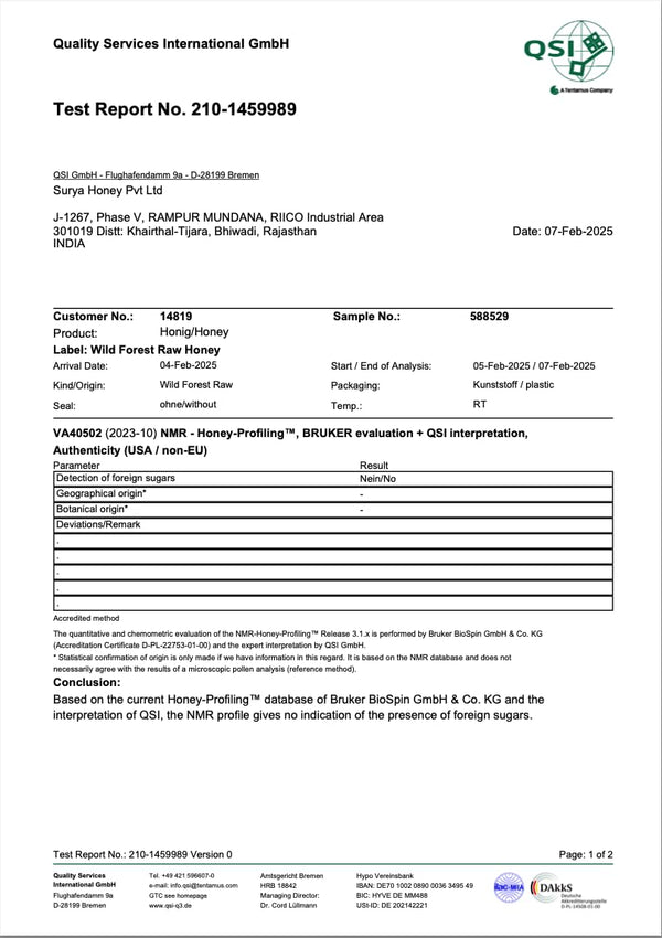 Earthen Story Certified Organic Honey| NMR Tested | Raw & Natural Wild Forest Honey*
