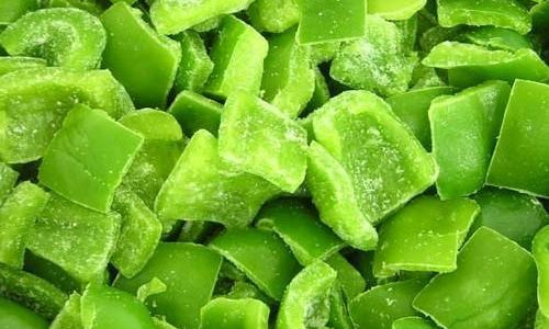 Organic Chopped Green Capsicum/ Bell Pepper Frozen