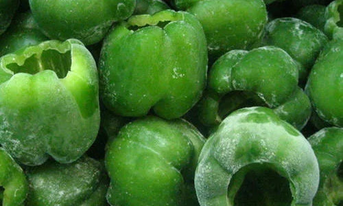 Organic Green Capsicum/ Bell Pepper Frozen