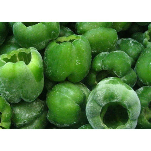 Organic Green Capsicum/ Bell Pepper Frozen