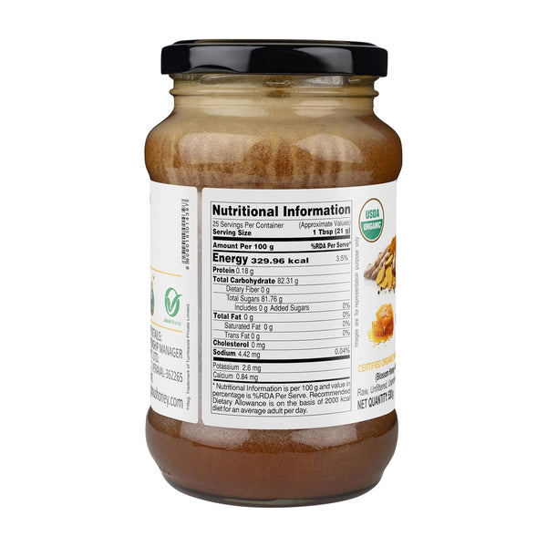 Organic Certified Raw Honey with Immunity Boosters