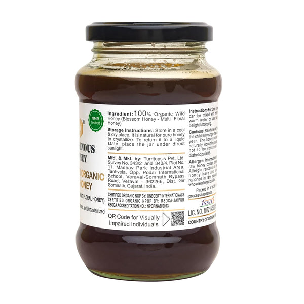 Organic Raw Honey NMR Tested NPOP Organic USDA Certified Pure Natural,Unprocessed