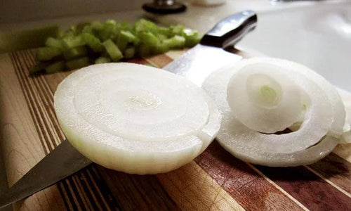 Organic white Onion Sliced