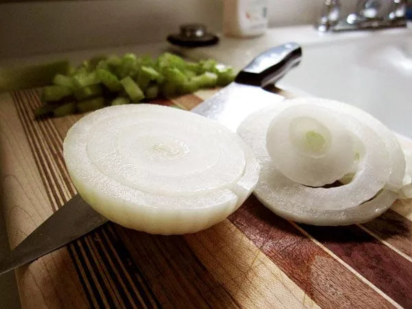 Organic white Onion Sliced