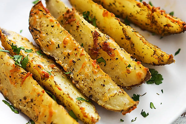 Organic Steamed Potato Wedges With Herbs