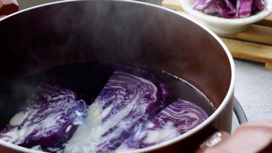 Organic Red Cabbage Steamed
