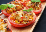 Organic Stuffed Tomato With Cottage Cheese & Potato