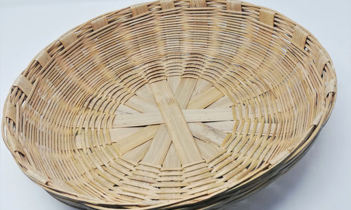 Hand Crafted Bamboo Utility Basket Big (100% Biodegradable)