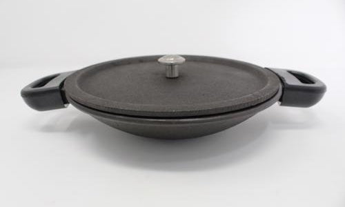 Cast Iron Appakal / Appam Pan with Lid Pre-Seasoned