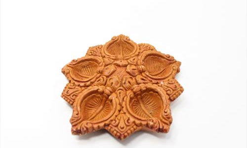 Terracota Diya Flower Small