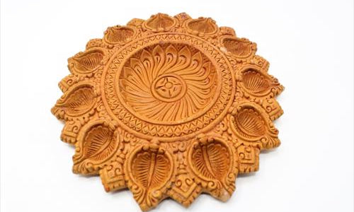 Terracota Diya Flower Big