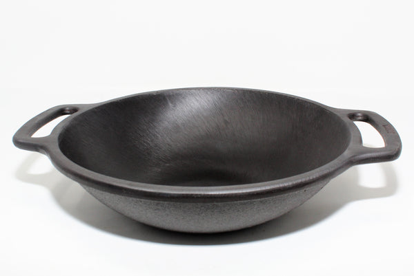 Cast Iron Flat Kadai -Pre Seasoned