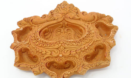 Terracota Shank Diya