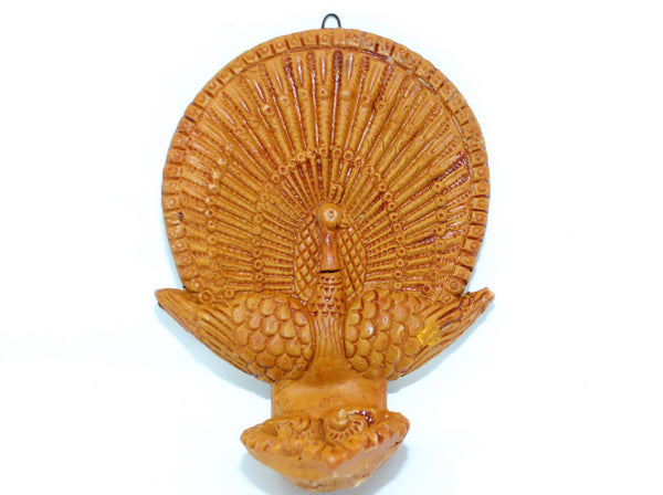 Terracota Peacock Hanging Diya