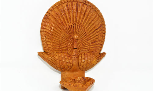 Terracota Peacock Hanging Diya