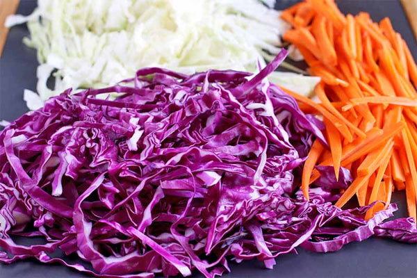 Organic Shredded Carrot,Red & Green Cabbage