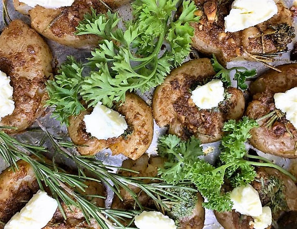 Organic Boiled Roasted Potatoes with Butter&Herbs