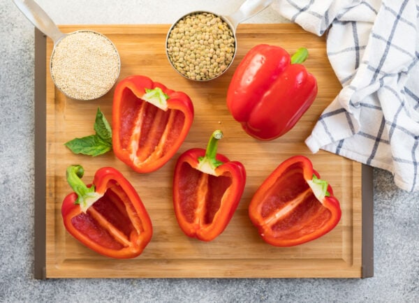Organic Red,Yellow & Green Bell Pepper For Stuffing