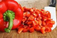 Organic Red Bell Pepper Diced