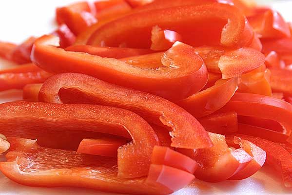 Organic Red Bell Pepper Chopped