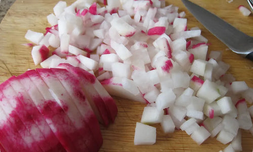 Organic Red Radish diced