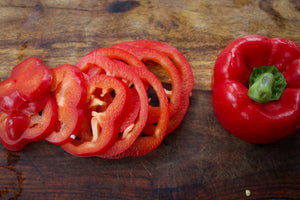 Organic Red Bell Pepper Sliced