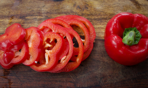 Organic Red Bell Pepper Sliced