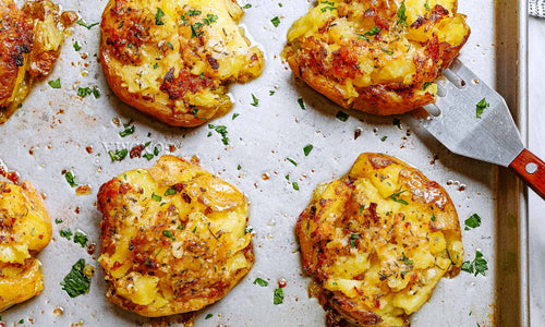Organic Boiled Smashed Potato With Cottage Cheese&Herbs