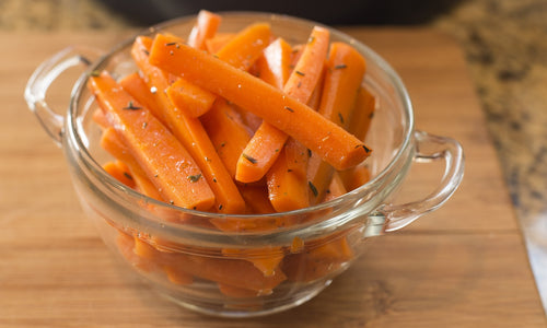 Organic Carrot Strips steamed