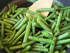 Organic French Beans Strips steamed